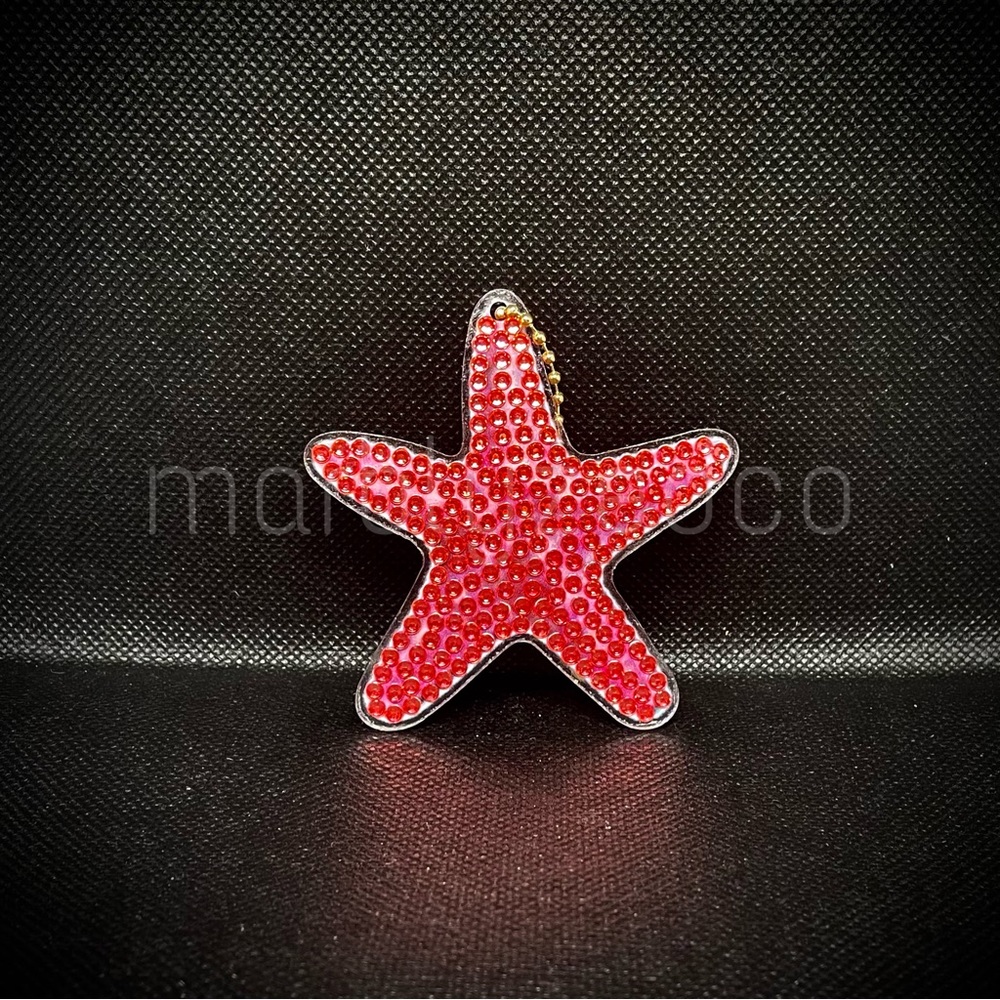 Pink Starfish Keychain Accessory